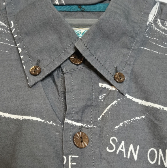 Hobie by Hurley Button Down Shirt Size M - Picture 2 of 10